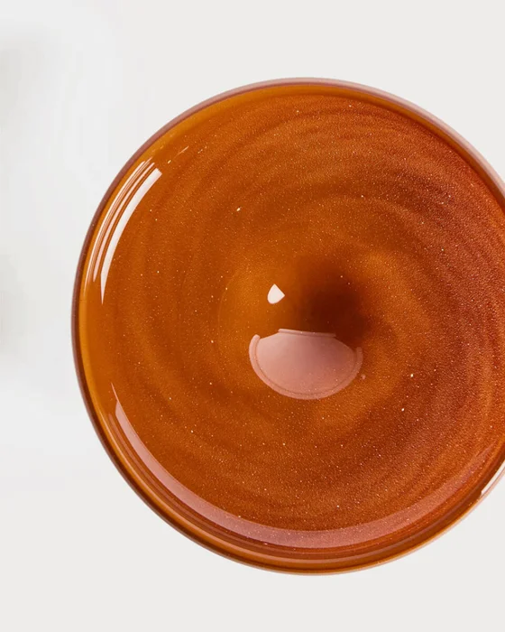 Centro de mesa Denuo de vidrio terracota - Ø28 cm en Naranja - Jarrones, Uruguay | Kavehome, vista 3
