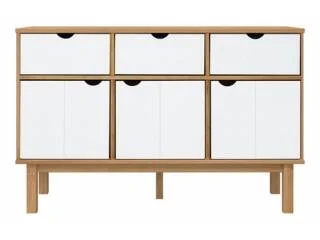 Aparador 3P y 3C Mel/Gris Linea Nordica en Madera Maciza en Madera natural - Aparadores y recibidores, Uruguay | Quesal, vista 9