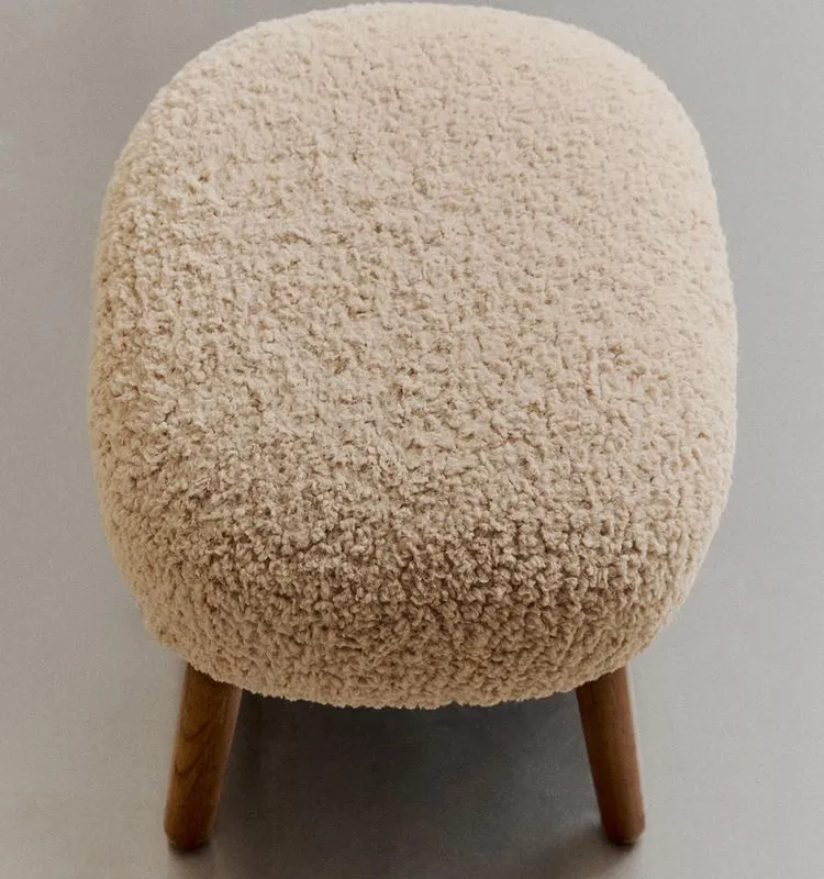 TABURETE PUFF RIZO en Beige - Sillas, Uruguay | Zara Home