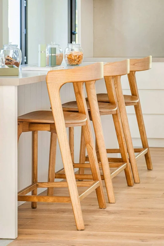 SILLA DE BAR BONHAM - MIEL en Madera natural - Sillas, Uruguay | La Iberica, vista 4