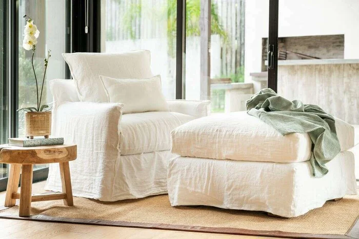 SILLON ALMA LINO BLANCO - 1 CUERPO - Sillones y sofás, Uruguay | La Iberica, vista 2