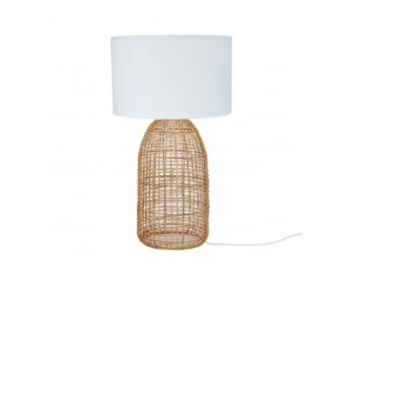 Lampara de Mesa Rattan en Madera natural - Lámparas de mesa, Uruguay | Finkel