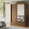 Ropero Demócrata 2 Puertas Corredizas y Espejo - Linea Fit - Marron en Marrón - Roperos y placares, Uruguay | Rústico Hogar, vista 2 de 4