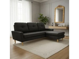Sofá Negro 3 cuerpos con Chaise JN-2037 - Sillones y sofás, Uruguay | Quesal, vista 4