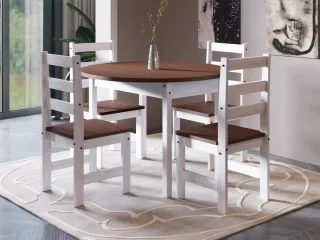 Juego de comedor Redondo 4 sillas en Multicolor - Mesas de comedor, Uruguay | Quesal, vista 4