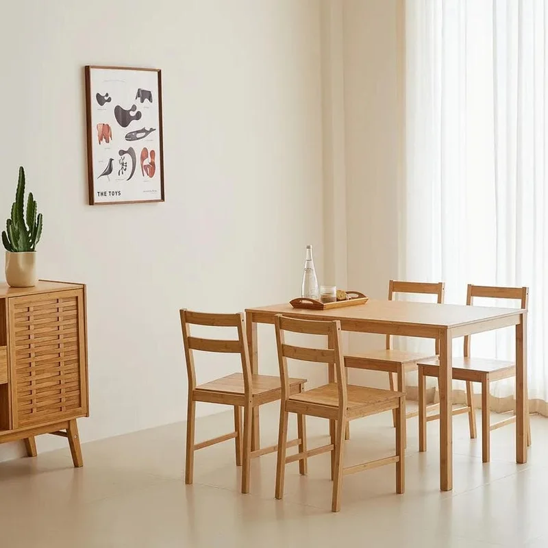 Juego Comedor Nápoles (Incluye Mesa + Sillas) en Madera natural - Muebles, Uruguay | Uruguay Bamboo, vista 4