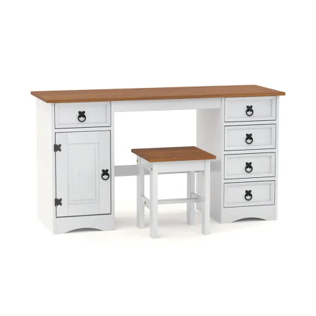Escritorio 5C 1P Línea Naturale - Blanco/Roble en Multicolor - Escritorios, Uruguay | La Cueva Muebles, vista 6