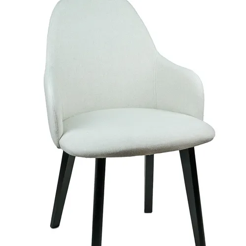 SILLA SOLAR C/BR MADERA NEGRA TELA 3007 55X60,5X87H en Blanco - Sillas, Uruguay | Vinibel