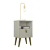 LINEA- MESA DE LUZ 1 CAJON BUZIOS en Beige - Mesas de luz, Uruguay | Alfa Ventas, vista 1 de 5