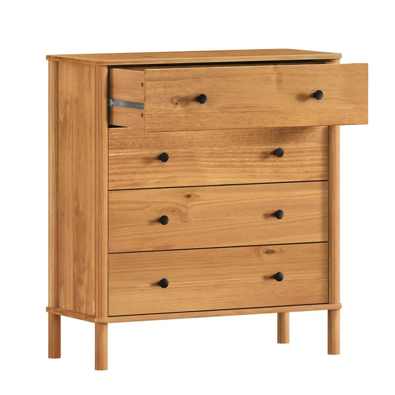 Comoda Apama 90CM 4 Cajones - Madera Maciza en Madera natural - Cómodas, Uruguay | Balton, vista 12