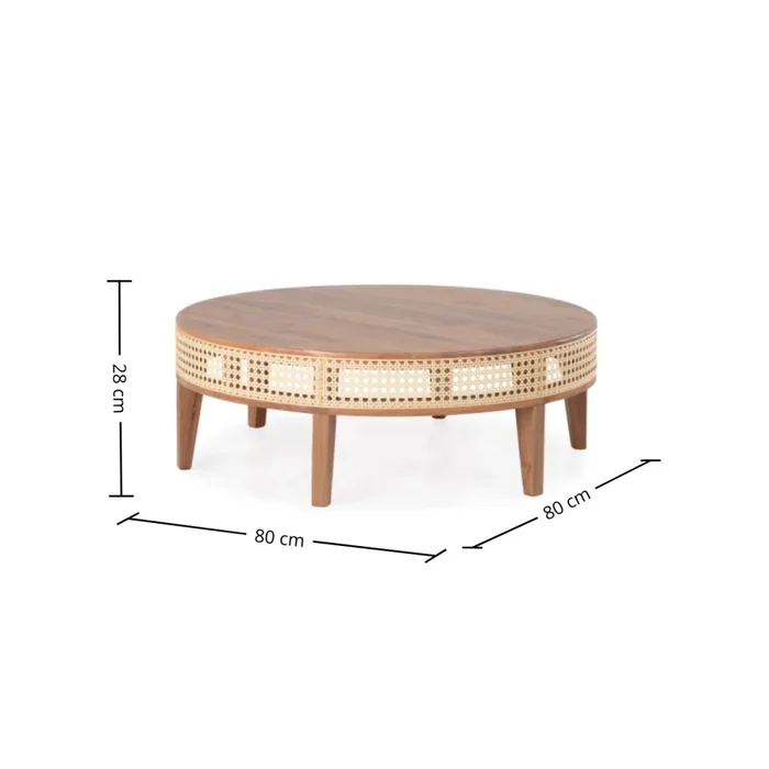 Mesa de Centro Tamborium - Baja - Madera Natural en Beige - Mesas de living, Uruguay | NYR, vista 3