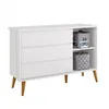 Cómoda 3 Cajones 1 Puerta Zapatera Infantil - Theo - Blanco en Blanco - Cómodas, Uruguay | Rústico Hogar, vista 3 de 3
