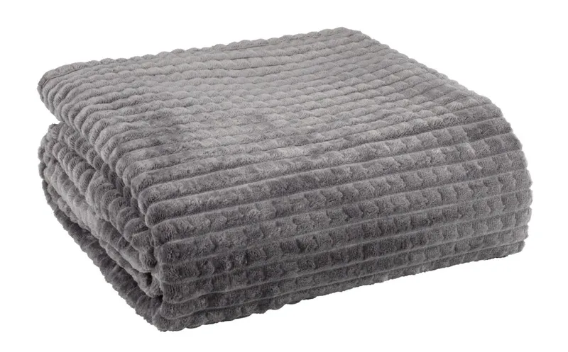 Manta HAGTORN fleece 140x200 gris en Gris - Textiles, Uruguay | JYSK