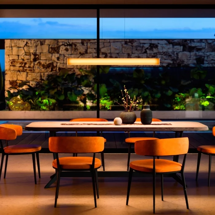 Luminaria Lineal LED 36W Blanco Luz Cálida 120cm en Blanco - Lámparas colgantes, Uruguay | Serlux, vista 5