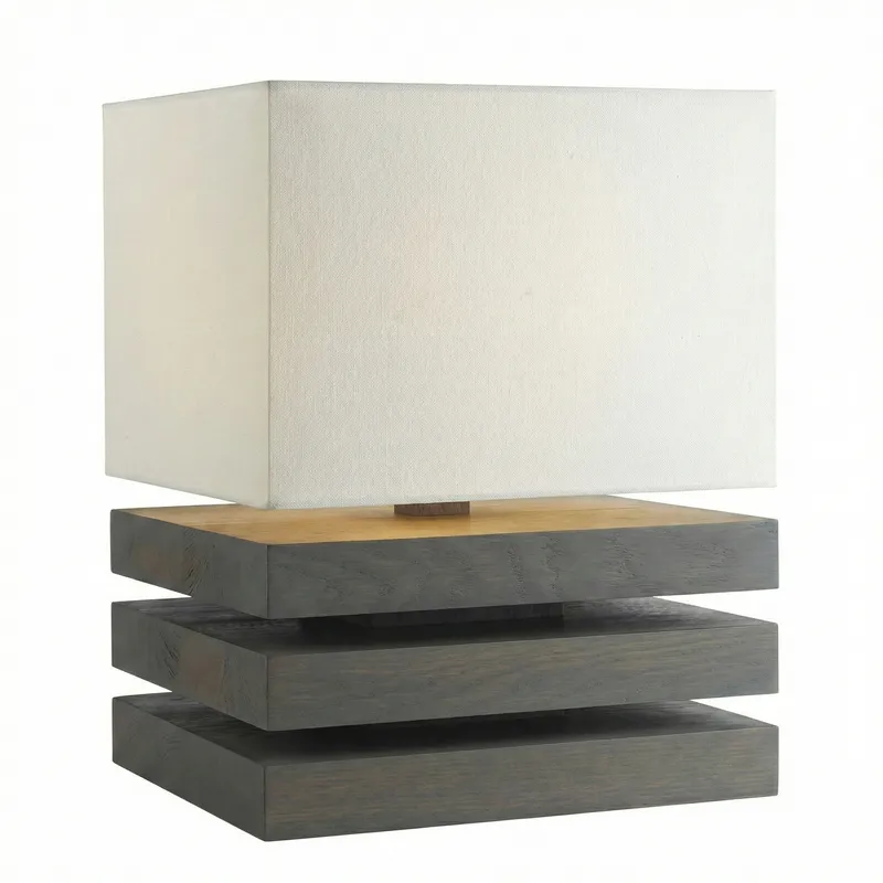 Lámpara de Mesa Zenith Stack en Gris - Lámparas de mesa, Uruguay | La Perla
