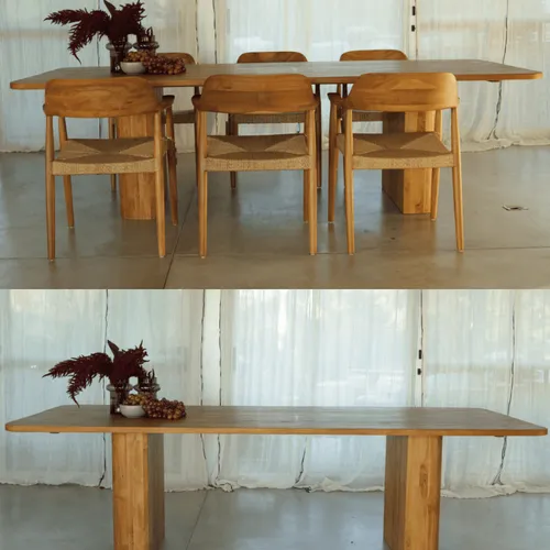 MESA DE COMEDOR MIZU en Madera natural - Mesas de comedor, Uruguay | Masinfinito Casa