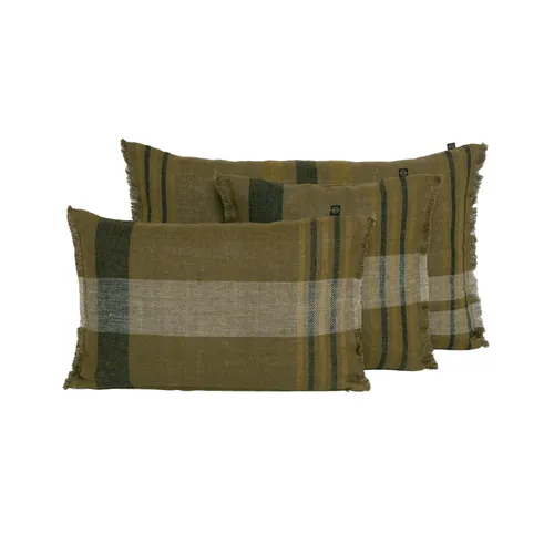 HARM ALMOHADON AALBORG LINO en Verde oliva - Textiles, Uruguay | Masinfinito Casa