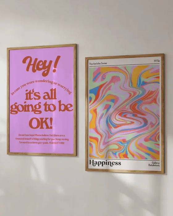 Happiness & Hey! en Multicolor - Láminas, Uruguay | La Cuadrería