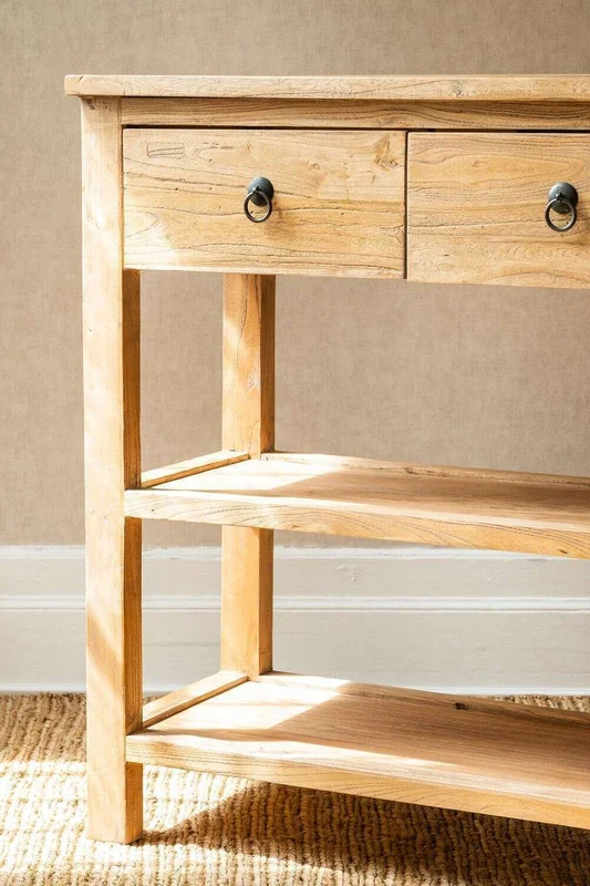 APARADOR / MESA DE ARRIMO OLMO - 1.20 MTS en Madera natural - Bibliotecas, Uruguay | La Iberica, vista 4