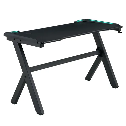ESCRITORIO GAMER MDF Y METAL NEGRO LED - Escritorios y sillas de escritorio, Uruguay | Alfa Ventas