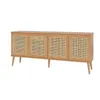 Aparador Ratan Sintetico 180CM 100% Mdf Nórdico C/ 4 Puertas - Aparadores y recibidores, Uruguay | Balton, vista 3 de 4