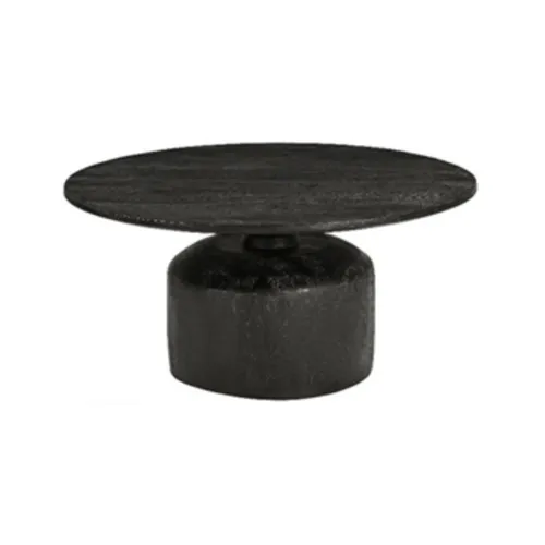 MESA LIVING JULIETA CIRCULAR MADERA NEGRA en Negro - Mesas de living, Uruguay | Masinfinito Casa