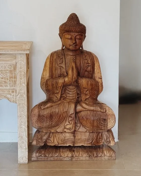 Buda tallado Anjali Mudra 1metro de altura - Decoración, Uruguay | Balihai