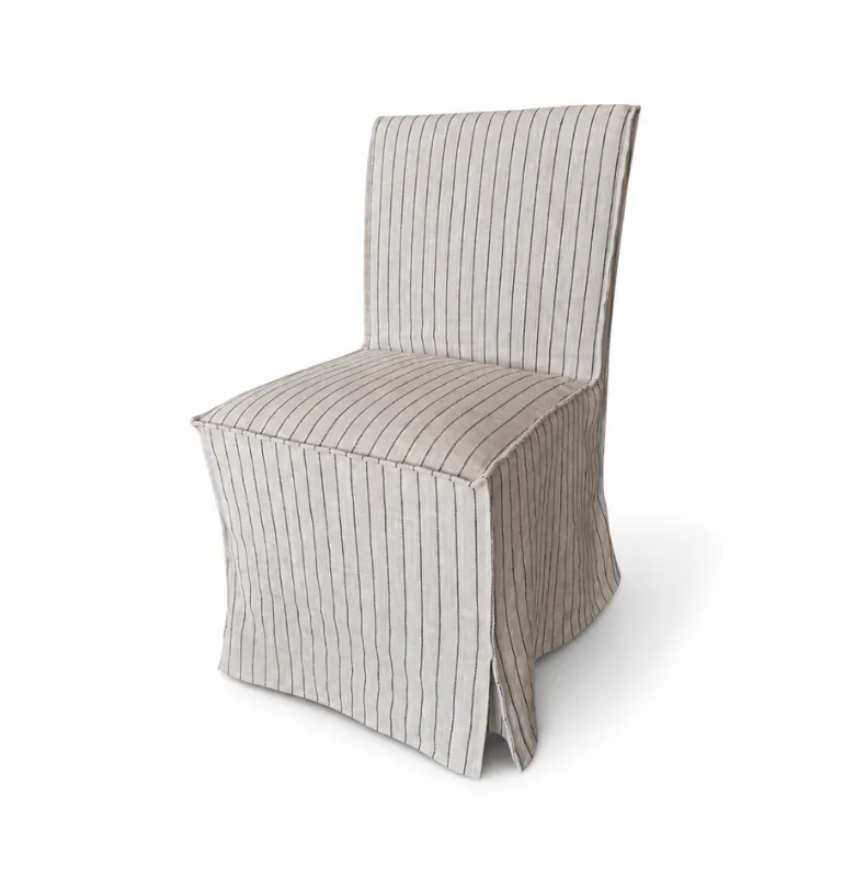 SILLA MILANO CON FUNDA LINO RAYADO en Blanco - Sillas, Uruguay | Masinfinito Casa