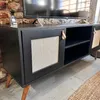 Rack Praga 140 cm - Negro con Esterilla - Muebles para TV, Uruguay | Berna home, vista 3 de 4