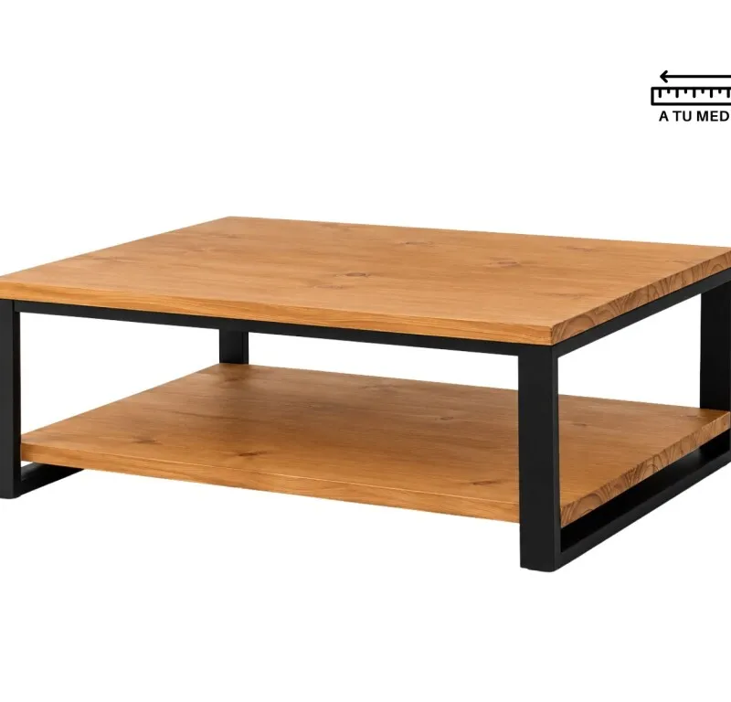 Mesa de Living IRON c/estante en Madera natural - Mesas de living, Uruguay | Finkel