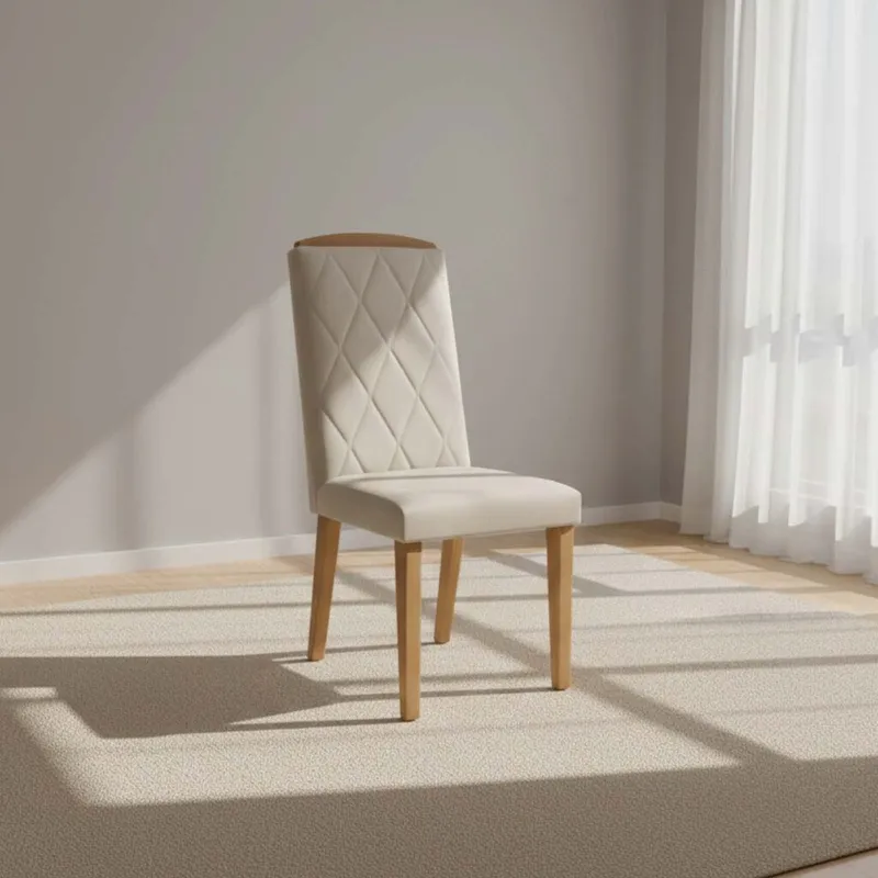Silla De Comedor Madera Natural-beige Daisy en Beige - Sillas, Uruguay | Divino