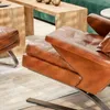 BUTACA APOLO CON POSAPIE - CUERO ITALIANO ENVEJECIDO - Butacas, banquetas y puffs, Uruguay | La Iberica, vista 10 de 11