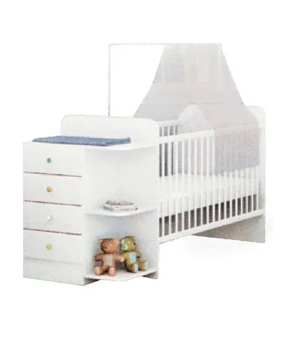 Cuna/Cómoda Bebe en Blanco - Dormitorio, Uruguay | Palermo Casa Deco, vista 2