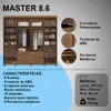 Ropero Placard 8 Puertas 6 Cajones Dormitorio Master Jatoba - Roperos y placares, Uruguay | Muebles Express, vista 5 de 5