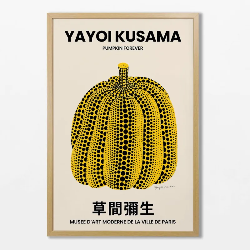 Yayoi Kusama - Pumpkin forever en Amarillo - Láminas, Uruguay | La Cuadrería