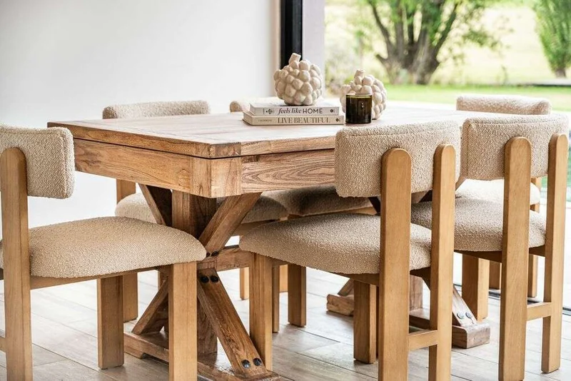 MESA COMEDOR EXTENSIBLE - 1.40 A 1.90 MTS - OLMO en Madera natural - Mesas de comedor, Uruguay | La Iberica, vista 23
