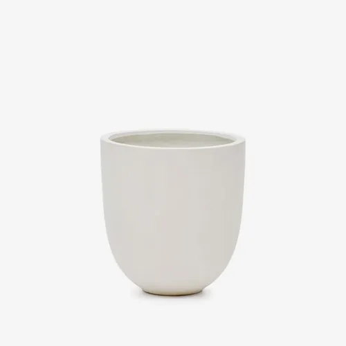 Macetero Aiguablava de cemento - blanco Ø 56 cm en Negro - Muebles para el exterior, Uruguay | Kavehome