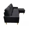 Sofá Negro 3 cuerpos con Chaise JN-2037 - Sillones y sofás, Uruguay | Que Sal Muebleria, vista 2 de 5