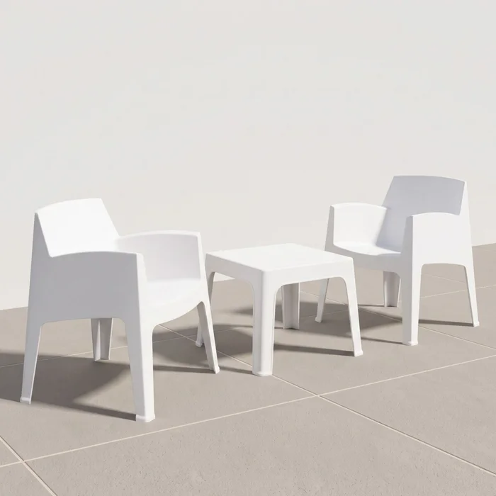 Set de Jardín Mesa + 2 sillas - Magna Master - Blanco en Blanco - Muebles para el exterior, Uruguay | Rústico Hogar, vista 3