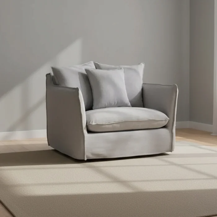 Loveseat Funda Desmontable 1 Cuerpo Tela-premium Gris Bahama en Gris - Sillones y sofás, Uruguay | Divino