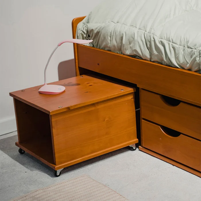 Cama Madera Maciza Con Cajones - 1 plaza - Linea floro - Blanco en Blanco - Dormitorio, Uruguay | Ecowood, vista 4