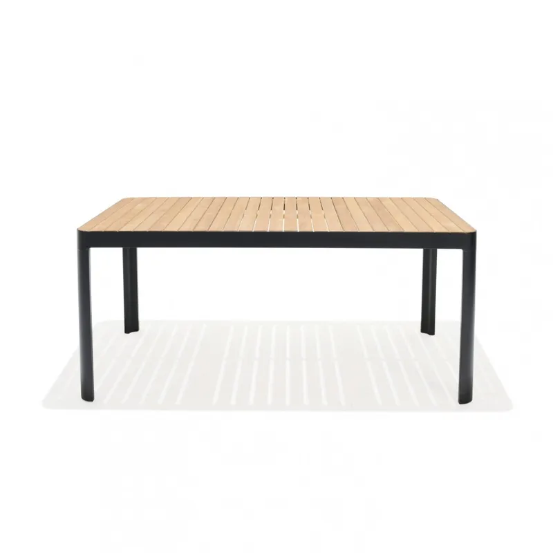 Mesa Aluminio y Teca - Portals 161x95cm en Multicolor - Muebles para el exterior, Uruguay | Rústico Hogar