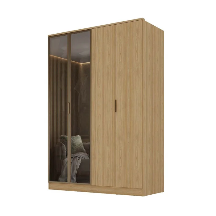 Placard 4 Puertas Mdf Marron Ravi en Marrón - Roperos y placares, Uruguay | Divino, vista 2