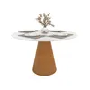 Mesa de Comedor Cone - Redonda con vidrio - 120 - Roble y Blanco en Beige - Mesas de comedor, Uruguay | NYR, vista 4 de 4