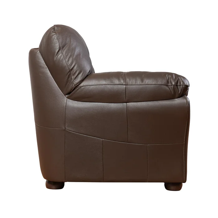 Sillón 3 Cuerpos Cuero Marron Florencia Choc. en Marrón - Sillones y sofás, Uruguay | Divino, vista 4