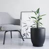 Macetero Copa 40 Negro c/ Plato Alto 40cm x 47cm Diam Boca, 25lts en Negro - Macetas, Uruguay | Champagne Home, vista 2 de 2