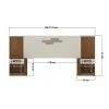 Respaldo Dormitorio 2 Plazas Queen Mesas De Luz 1 Cajon en JATOBA - Respaldos de cama, Uruguay | Soy Hogar, vista 5 de 10