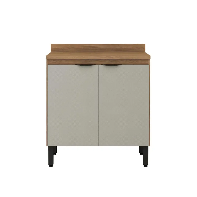 Mueble Multiuso Cocina 2 Puertas Estante Y Patas 100% Mdp en ALMENDRA NUDE - Muebles, Uruguay | Soy Hogar