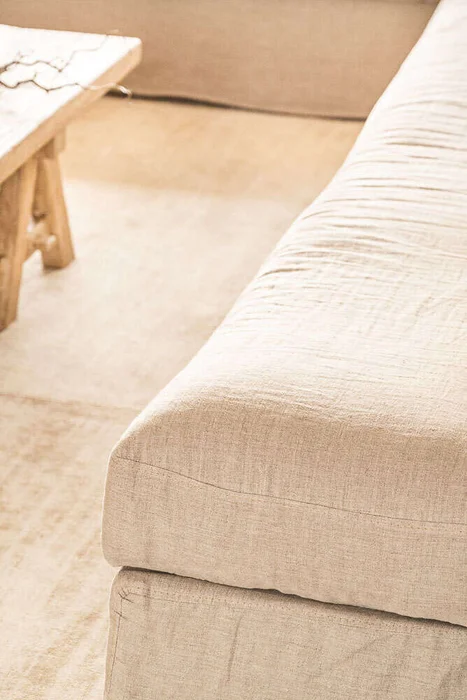 SILLON MANUELA 2.20 MTS - LINO CRUDO en Blanco - Sillones y sofás, Uruguay | La Iberica, vista 18