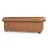 Sofá Chesterfield Novo - Cuero Advanced - 3 cuerpos - Mostarda en Beige - Sillones y sofás, Uruguay | NYR, vista 3 de 6